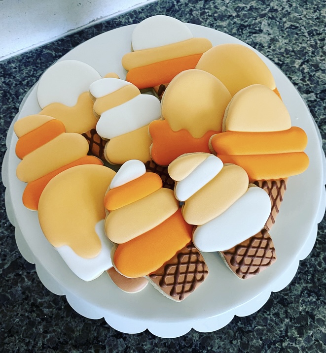 orange creamsicle cutout cookies