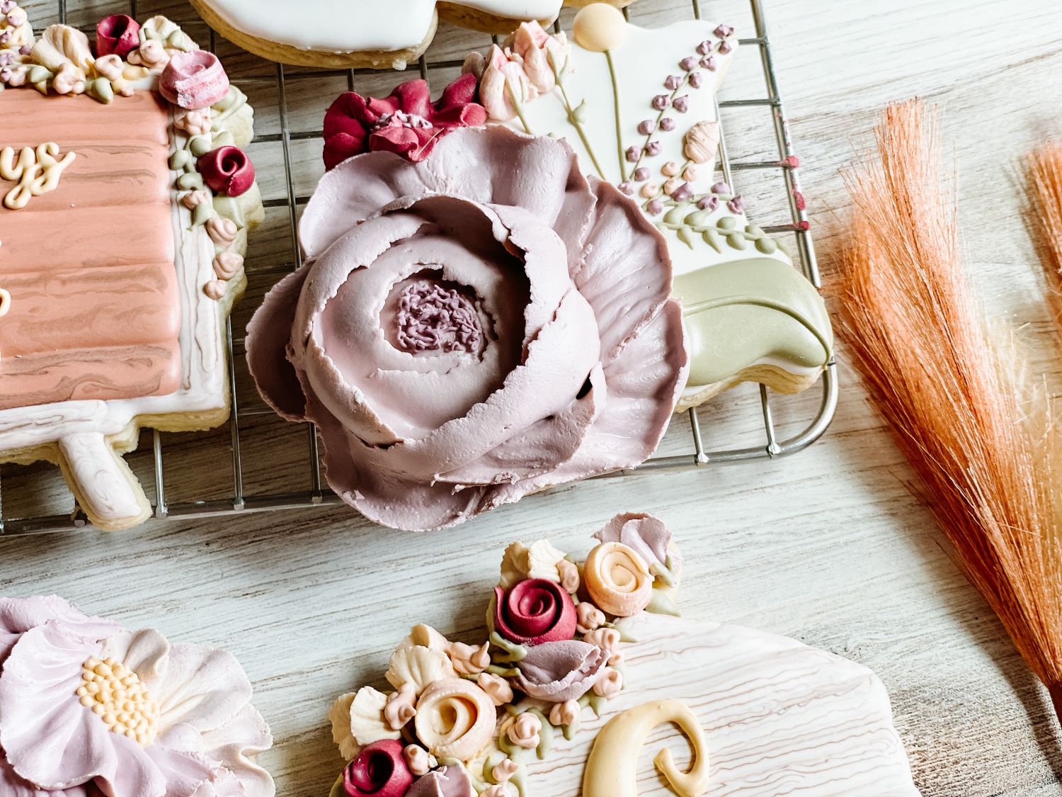 peonies royal icing