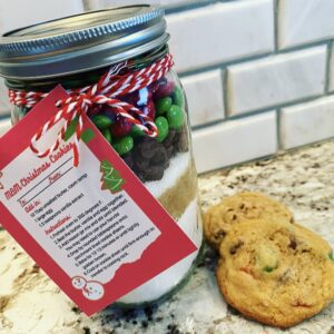 Mason Jar M&M Cookies