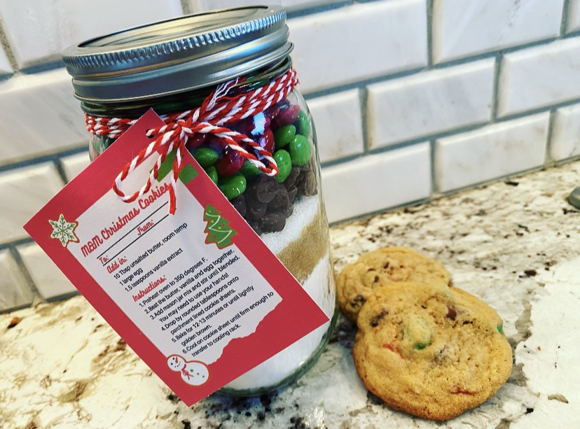 Mason Jar M&M Cookies