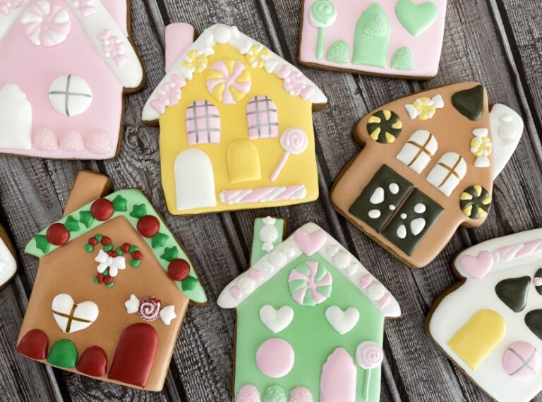 Make The Sweetest Gingerbread House Cookies with Royal Icing Transfers