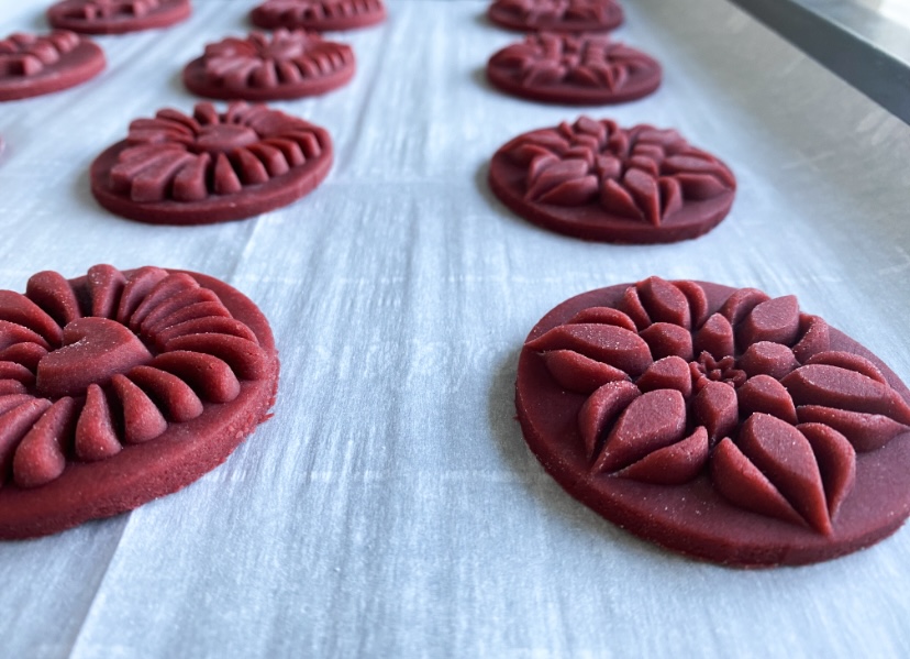 Red velvet cookie stamp recipe