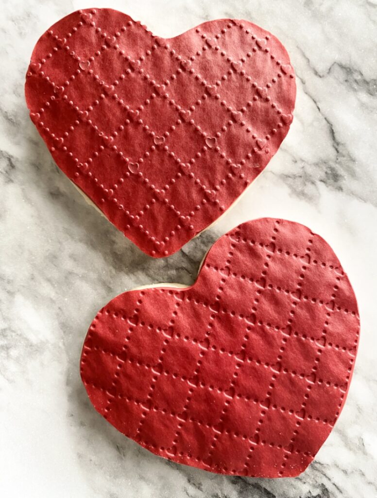 Valentine's Day embossed parchment paper