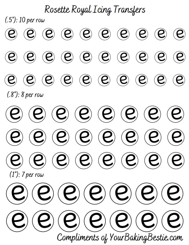 rose royal icing transfer sheet