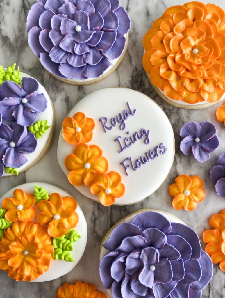 how to make flowers with royal icing