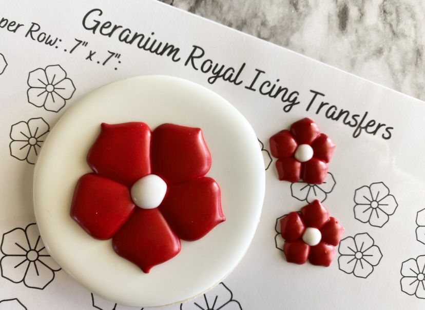 royal icing transfer flowers