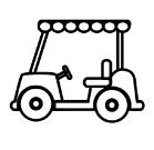 golf cart royal icing transfers