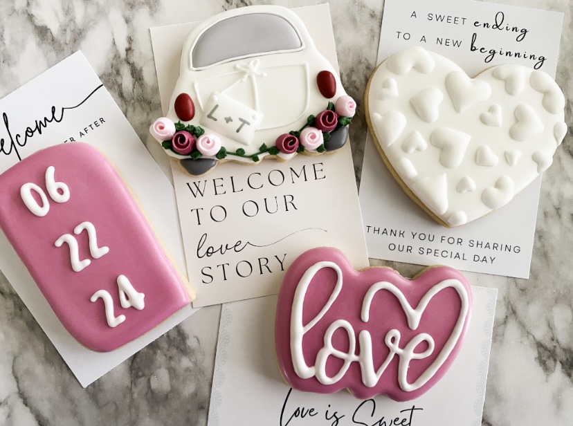 wedding cookies decorated
