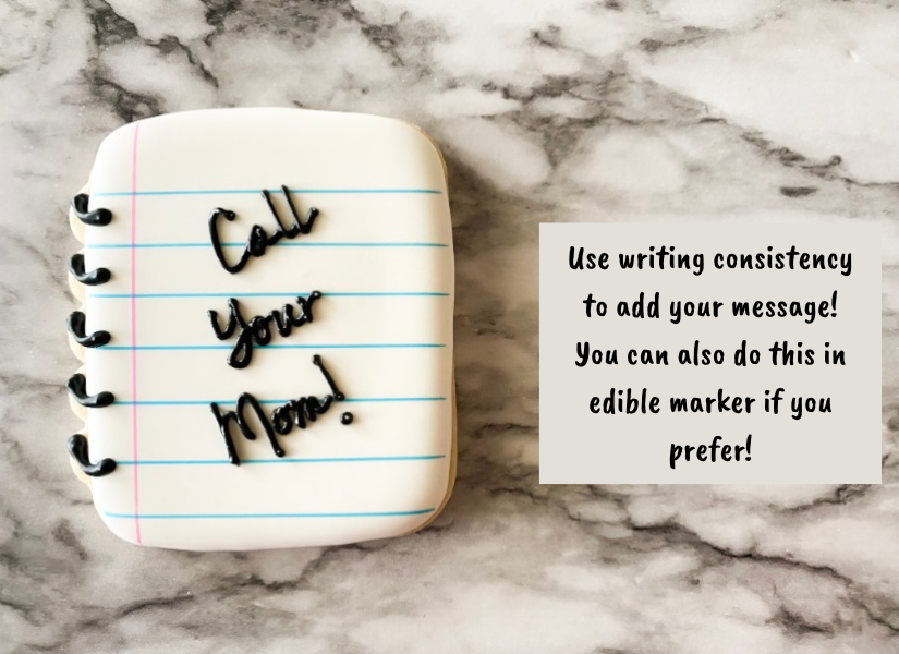 custom note cookie