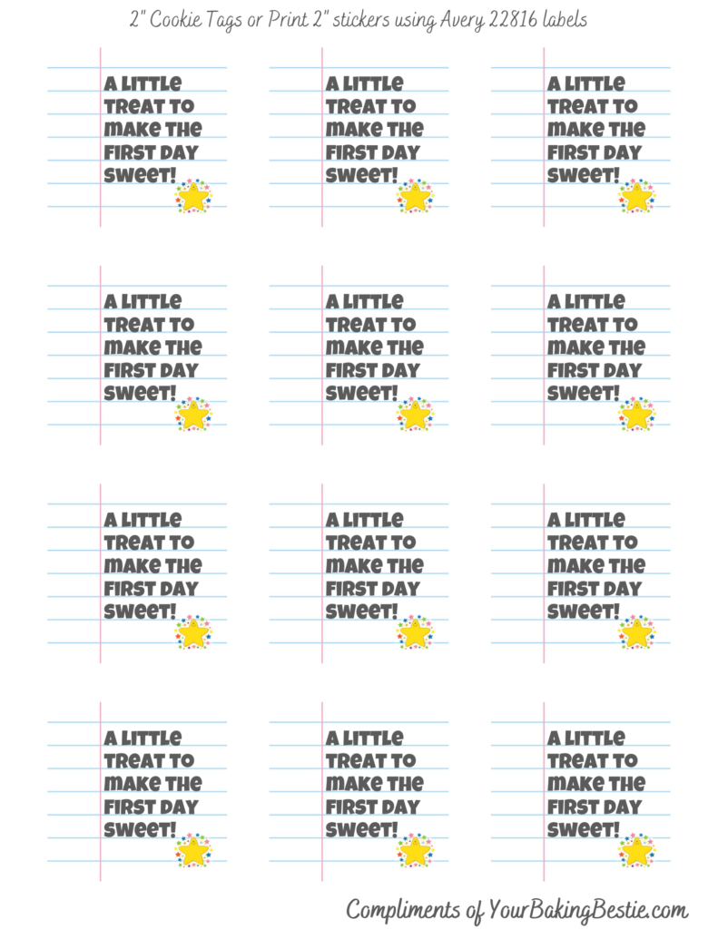 cookie tags printable