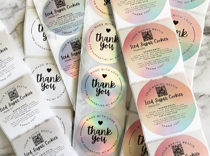 cottage bakery ingredient labels