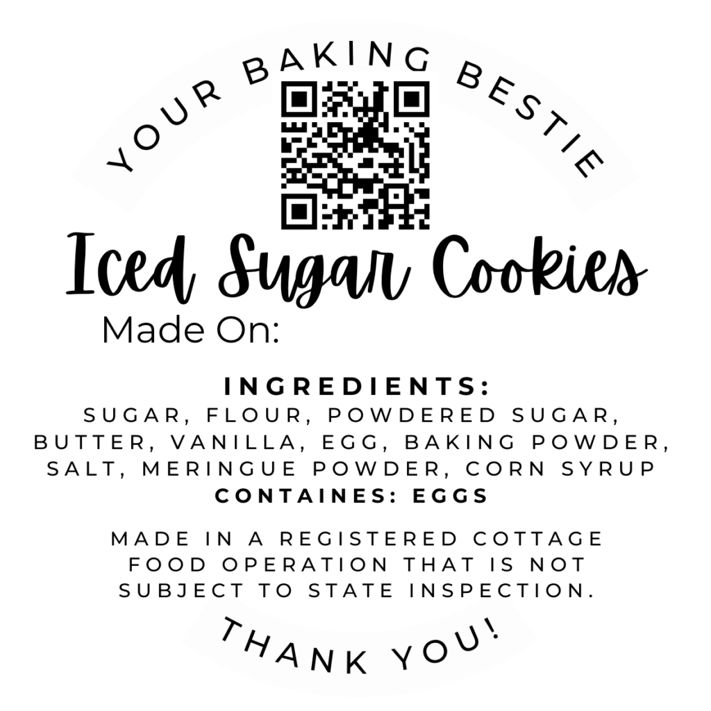 cottage bakery labels