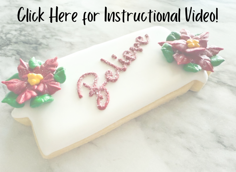 Poinsettia cookie