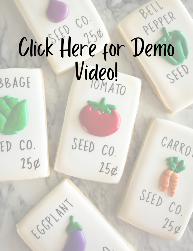 veggie cookies decorated