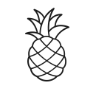 pineapple royal icing transfer sheet
