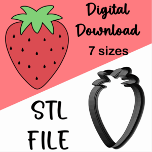 strawberry cookie cutter STL file