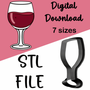 Wine Glass Cookie Cutter - STL File