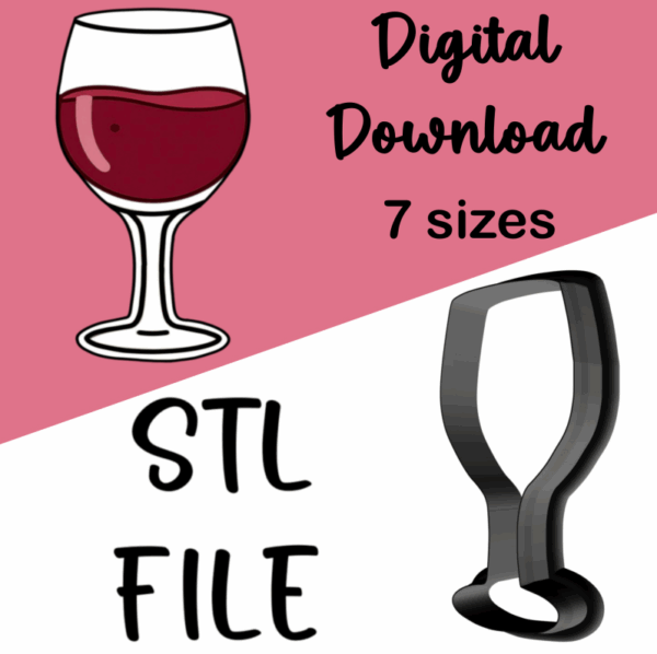 Wine Glass Cookie Cutter - STL File