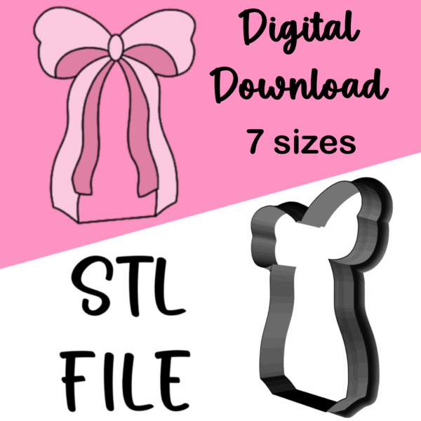 bow cookie cutter stl files