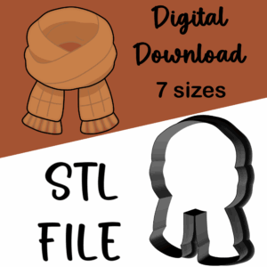 scarf cookie cutter stl file
