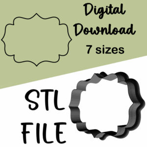 Simple Plaque C Cookie Cutter - STL File