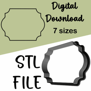 Simple Plaque D Cookie Cutter - STL File