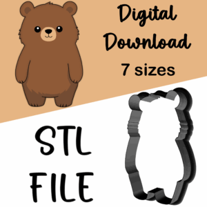 bear cookie cutter stl file