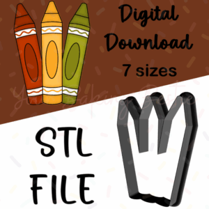 Crayons Cookie Cutter - STL File