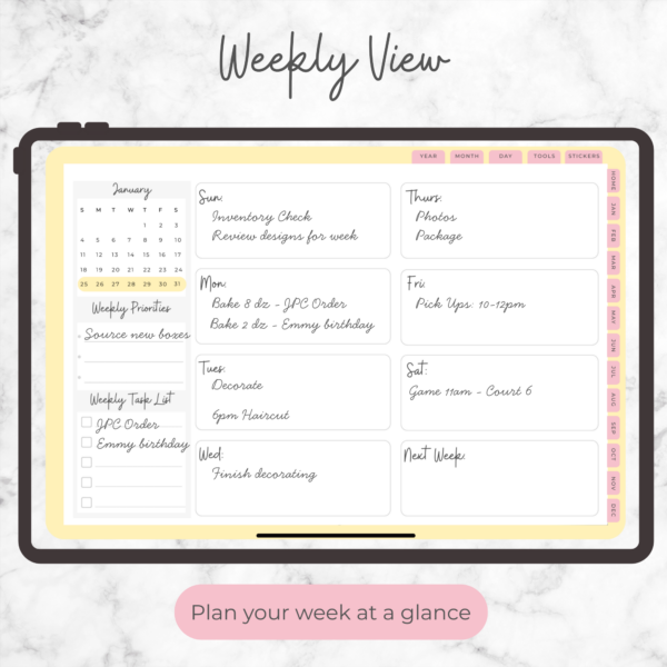 baking bestie planner