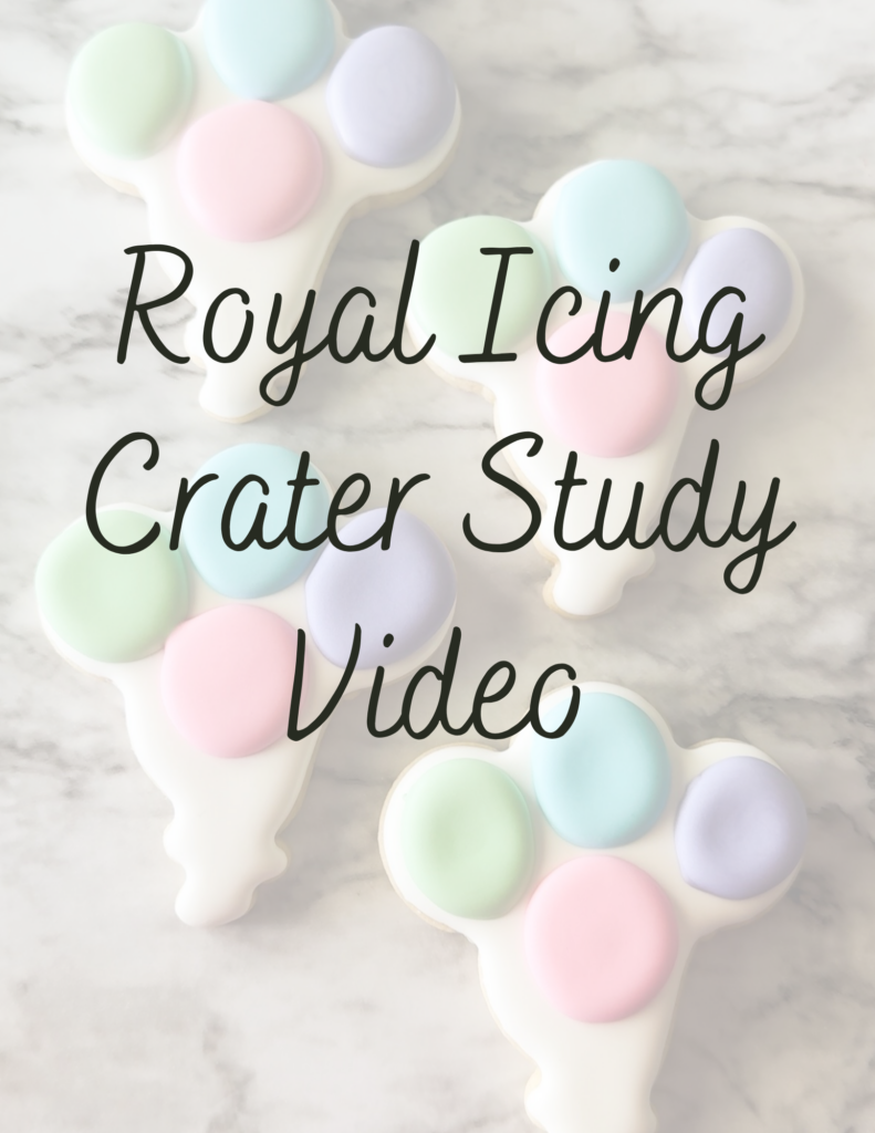 how to prevent royal icing craters
