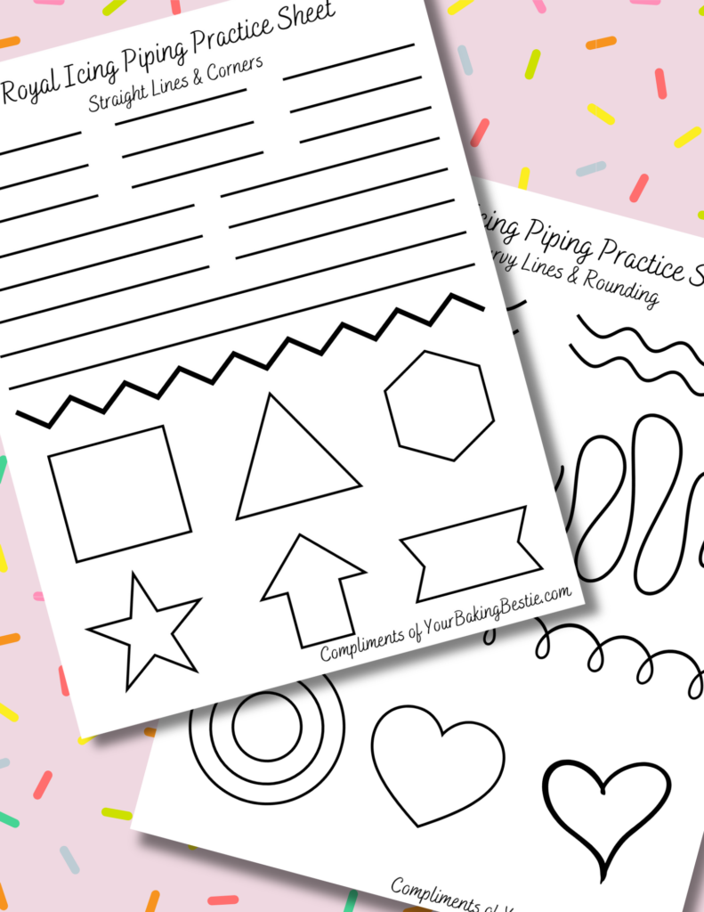 royal icing piping sheets