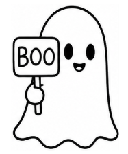 ghost royal icing transfer sheets